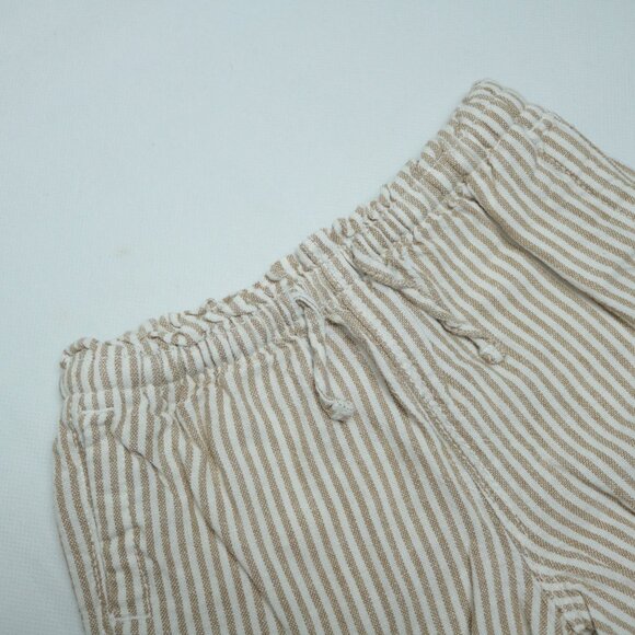 Old Navy Toddler Girls Olive Striped Linen Shorts Set Size 3T - Picture 5 of 7